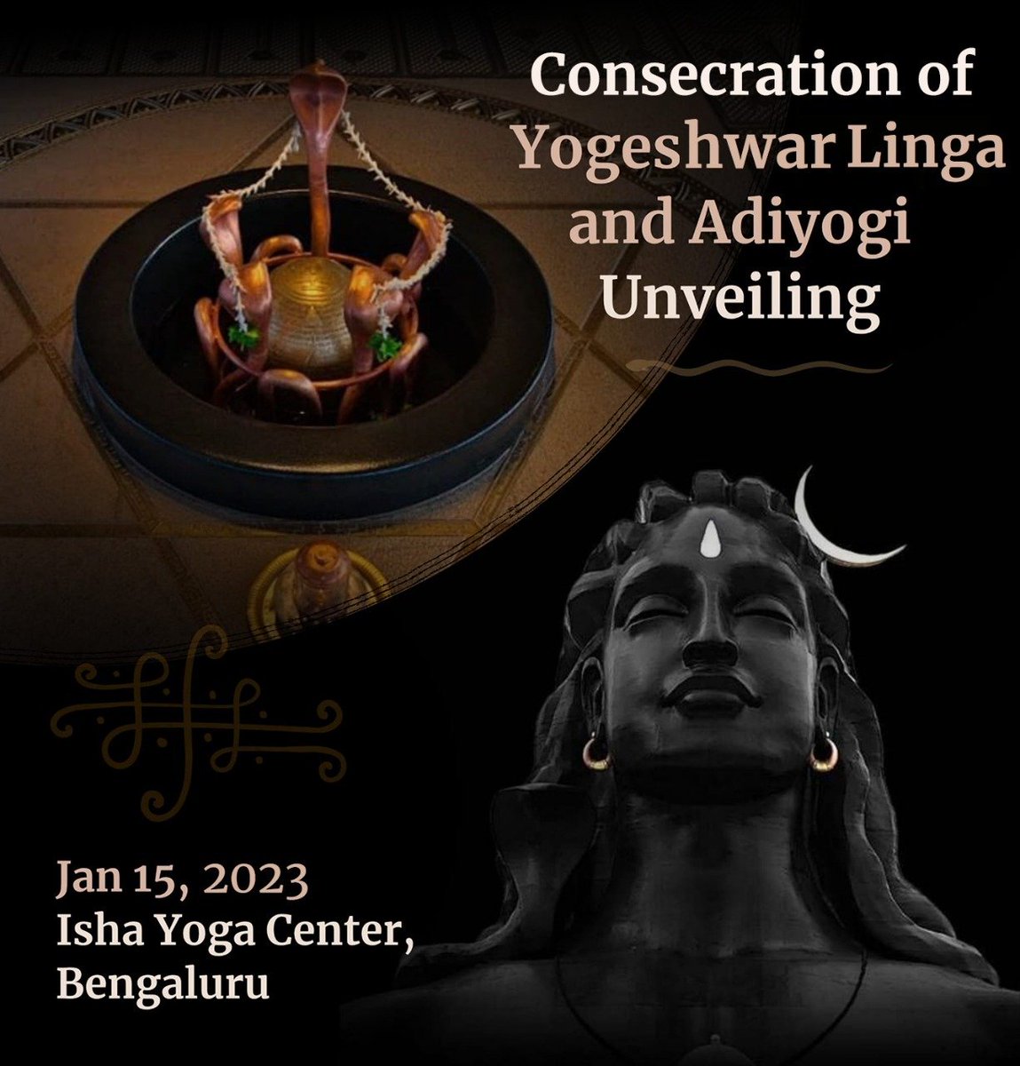 Ksareen30's tweet photo. Yogishwaraya Linga Consecration on Jan 15. Registration to open up soon. https://t.co/5HmeTW5aOg