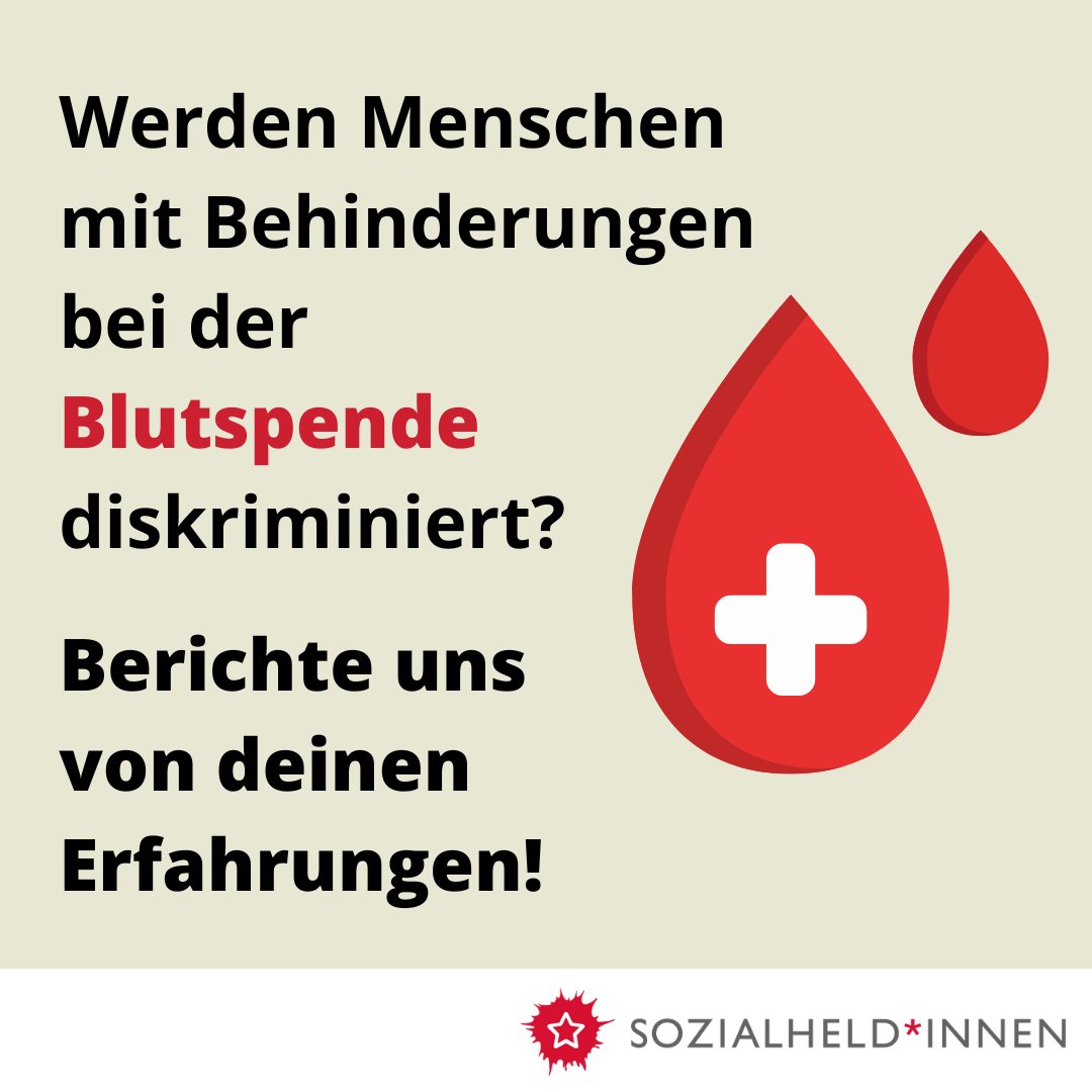 Blutspenden ist wichtig, denn die Reserven werden knapp. Doch Menschen mit Behinderungen machen immer wieder die Erfahrung, dass sie bei der Spende abgewiesen werden. Hat das System? Wie war das bei euch? Schreibt uns eure Erfahrungen! shero.link/blutspende