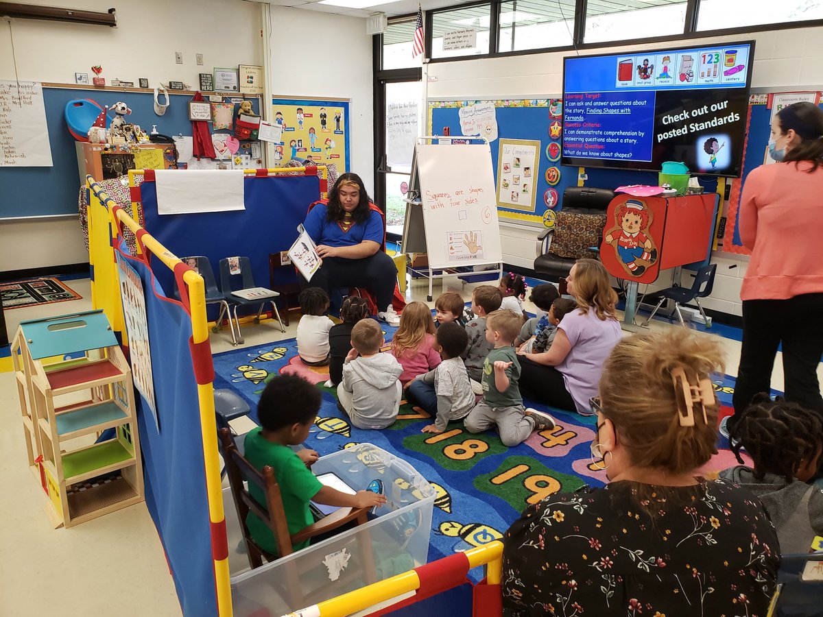 The #SpeakUp super heroes are in Pre-K classes at PES, reading students some stories. Their final stop this morning will be 1st grade!