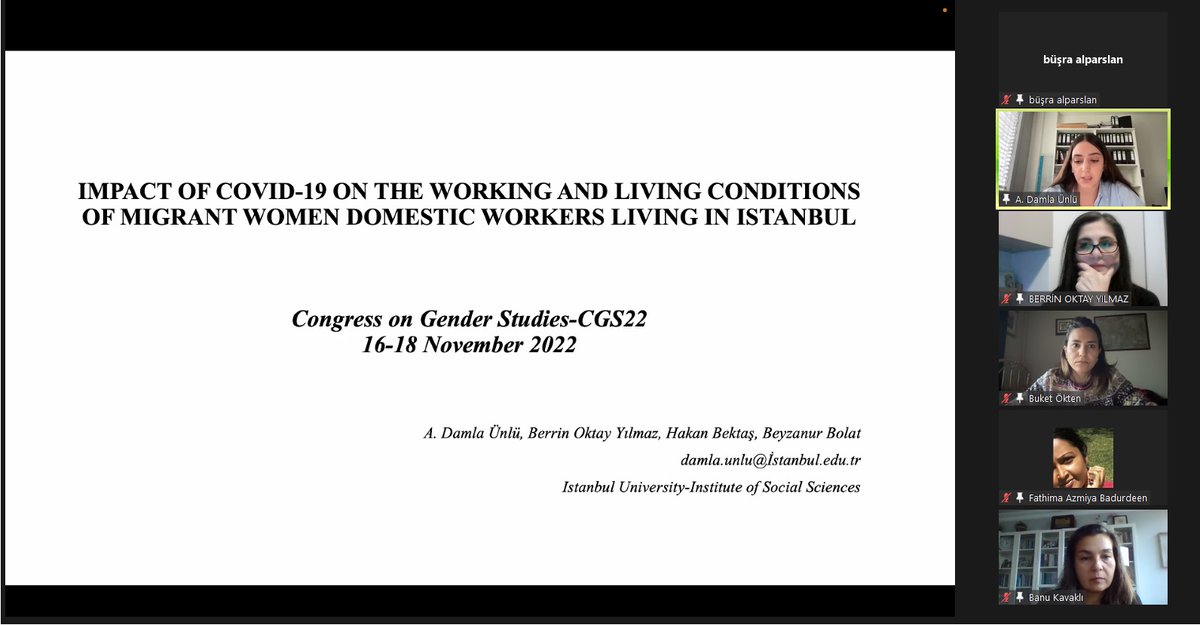 CGS_2021's tweet photo. The fifth session of the first day of CGS 2022 has just started at 17.15 (Istanbul GMT+3)
Session 5 ‘Gender and Migration’

#migrant #migration #women #feminization #gender https://t.co/kEYL2hsx2l