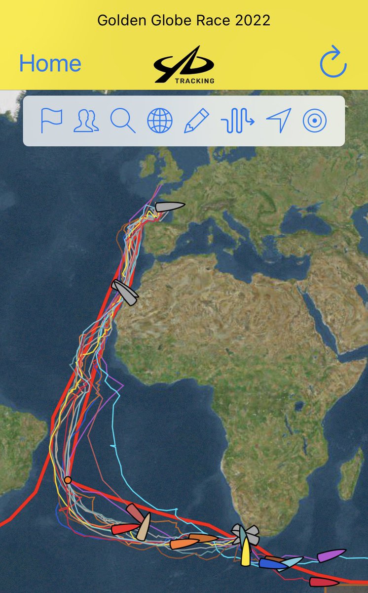 YannickMOREAU's tweet photo. Ils étaient 16 au départ de la plus longue épreuve sportive du monde #GGR2022

À la sortie de l’Atlantique et après l’abandon d’Ertan ce matin, ils ne sont plus que 10 !

La + longue épreuve mais sans doute aussi la + difficile et exigeante !

#250joursdemer #ensolitaire #sansgps https://t.co/ZtDWwTYMCU