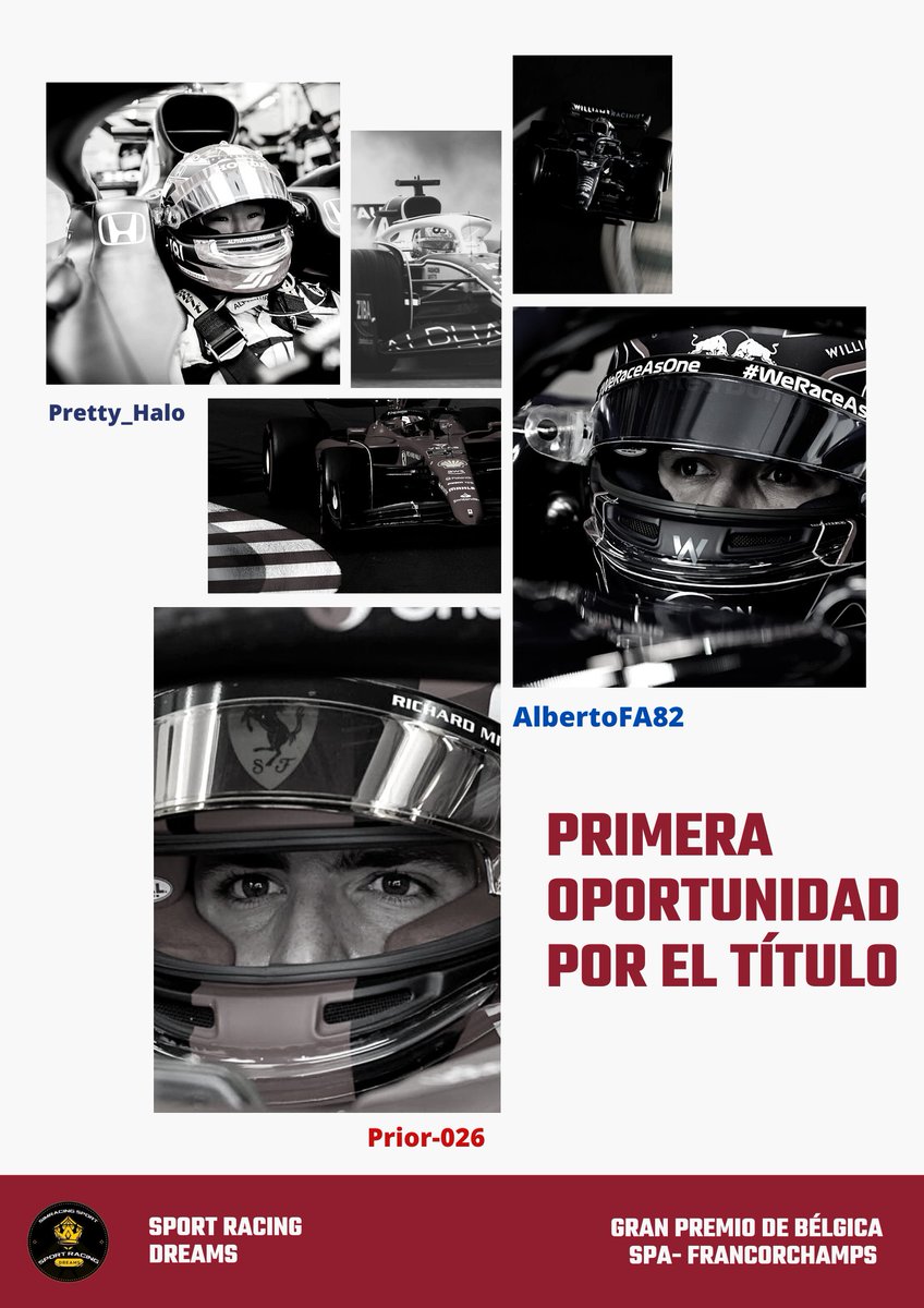 Esta noche podemos tener al primer campeón de nuestra historia. 

En segunda División Prior026 puede convertirse en campeón si saca 6 puntos de ventaja a AlbertoFA82 y 2 puntos a Pretty_halo

Todo en el GP de Bélgica desde el canal de <a href="/nonybeep/">Nony</a> 

Twitch.tv/nonybeep
