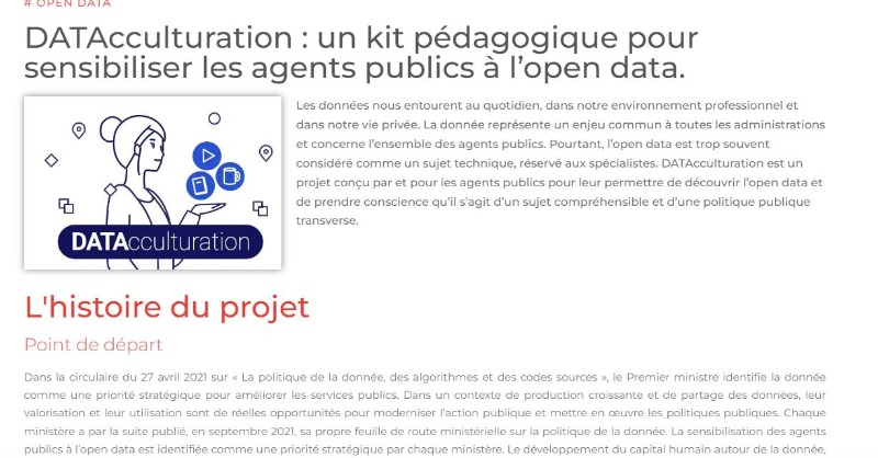 IGNFrance's tweet photo. L’IGN partenaire du projet #DATAcculturation qui sensibilise les agents publics à la donnée &amp; à l’#Opendata. Un kit pédagogique comprenant vidéos &amp; guide de sensibilisation est accessible en ligne, et vient en complément des cafés de la #data @Lab_Archipel @_justinesoledad @dgafp