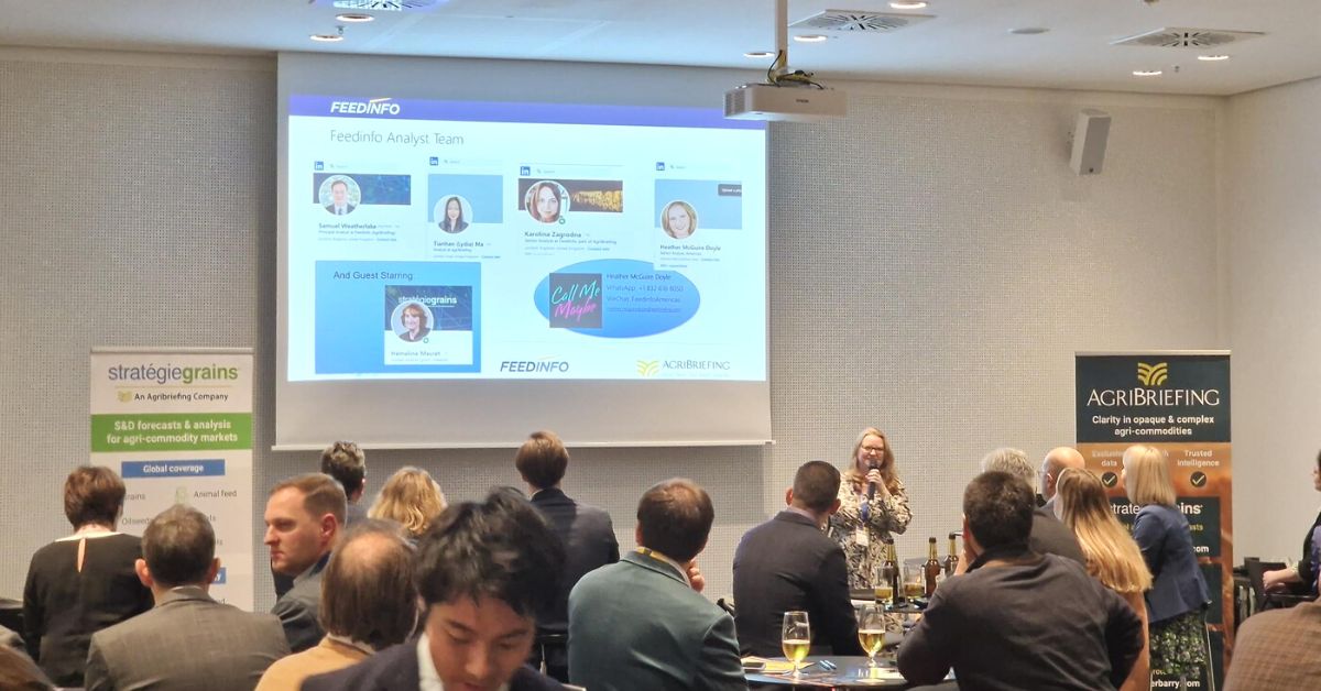 At our Market Outlooks Briefing yesterday at <a href="/EuroTier/">EuroTier</a>, Senior Analyst Heather McGuireDoyle introduced the Feedinfo analyst team, and discussed the various disruptions in the industry recently.  ow.ly/S8tH50LFT5p