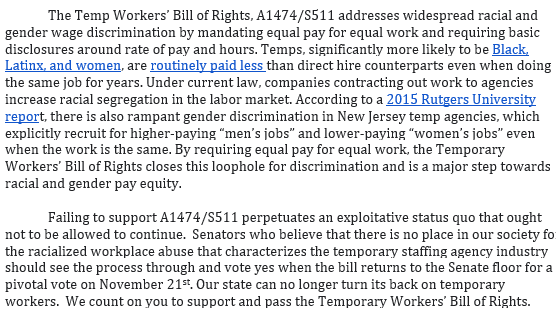 #BREAKING: NJ’s major civil rights, faith &amp; racial justice orgs call on the NJ Senate to pass the Temp Workers Bill of Rights, citing history of anti-Black discrimination in industry. <a href="/NJ_ISJ/">New Jersey Institute for Social Justice</a> <a href="/ACLUNJ/">ACLU of New Jersey</a> <a href="/SandSJ_NJ/">Salvation and Social Justice</a> <a href="/LWVNJ/">LWVNJ</a> @NBANAACP <a href="/FINJ/">Frank</a> &amp; <a href="/floresreverend/">Reverend Bolivar Flores</a> 🧵

#Justice4TempWorkers