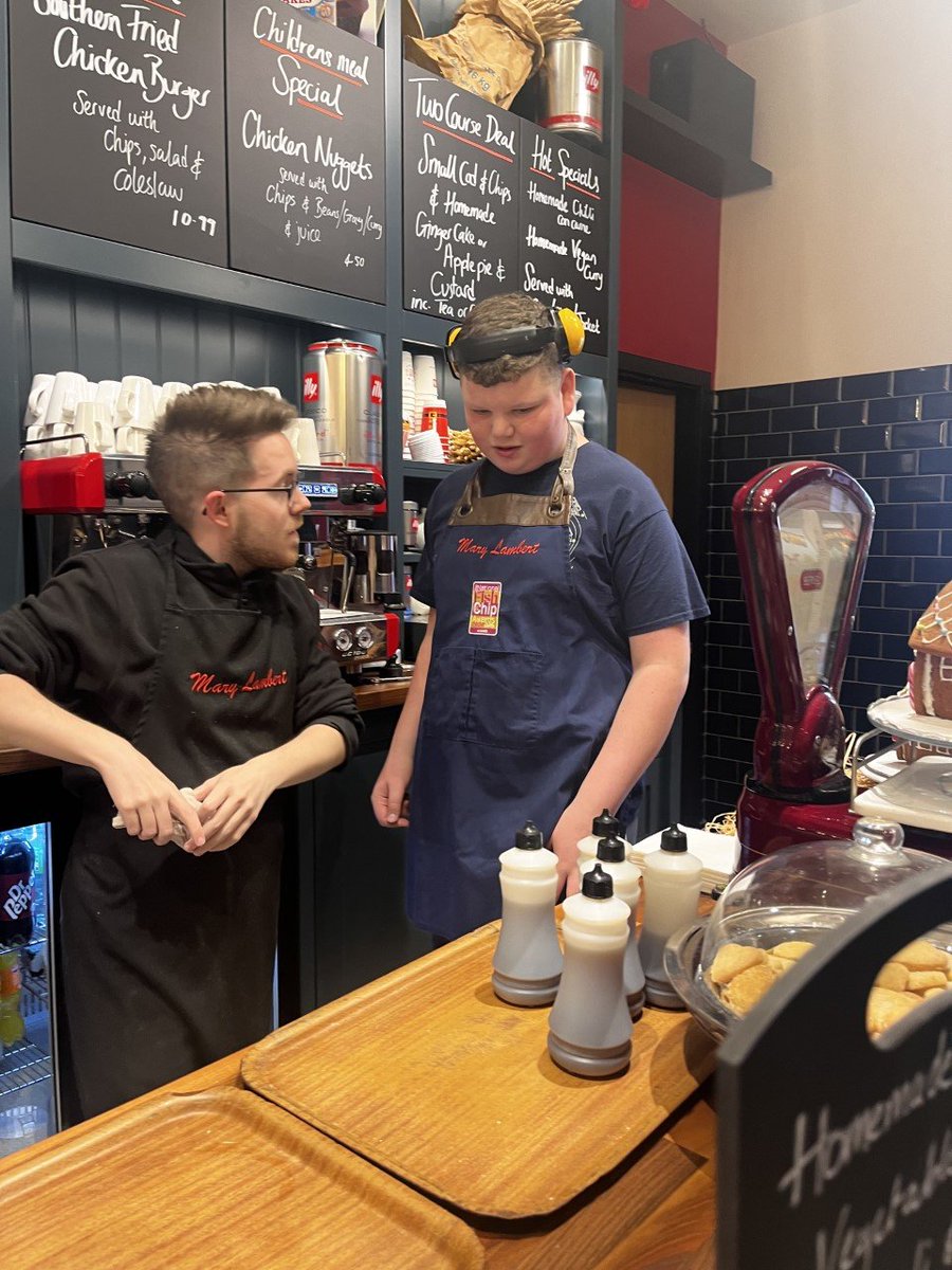 CatcoteAcademy's tweet photo. Kai has started a placement at @MaryLambert1960. Dylan, a past student of Catcote Academy is supporting Kai to learn new things at Mary Lamberts.
Today, Kai was able to follow Dylan's lead &amp; apply himself to his jobs. 
Kai hopes to follow in Dylan's footsteps and have a job too! https://t.co/ogiKMySVxZ