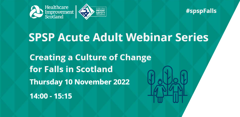 SPSP_AcuteAdult's tweet photo. You can now view the recording, the slides and other resources from our webinar last week with Professor Brian Dolan 

Creating a Culture of Change for Falls in Scotland 

Visit our website here to access:
https://t.co/6xKheJ5dSY

#SPSPFalls
#SPSP247
@BrianwDolan https://t.co/Ypxo9zfetx