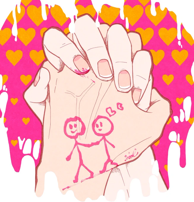 #このタグを見た人は自分の絵柄の手部分を見せる 