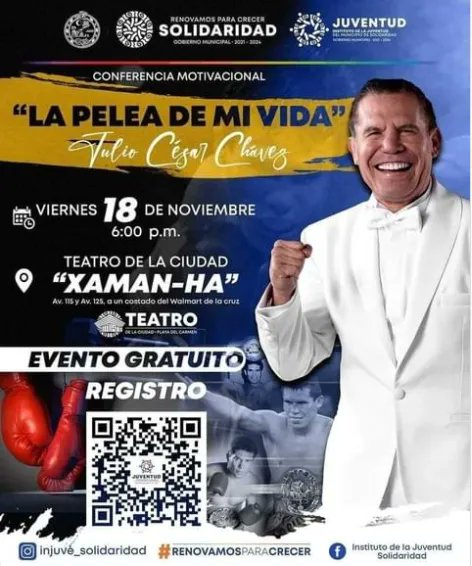 AtomicoFM's tweet photo. #PlayaDelCarmen 
Uno de los más grandes boxeadores de todos los tiempos, orgullosamente mexicano...
#JulioCesarChavez
cc @LiliCamposM https://t.co/U5BrOQxusf