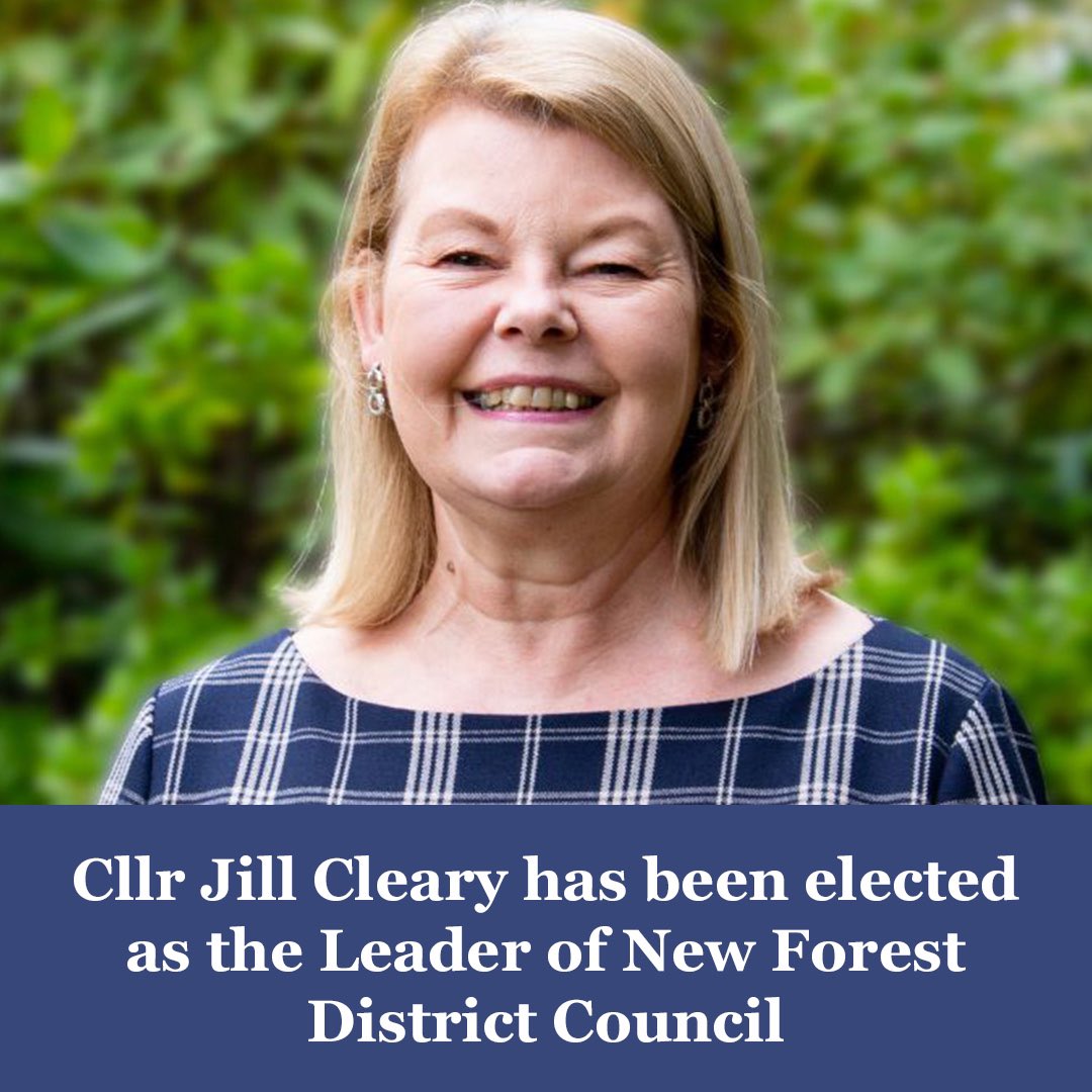 Cllr Jill Cleary has been elected as the Leader of New Forest District Council