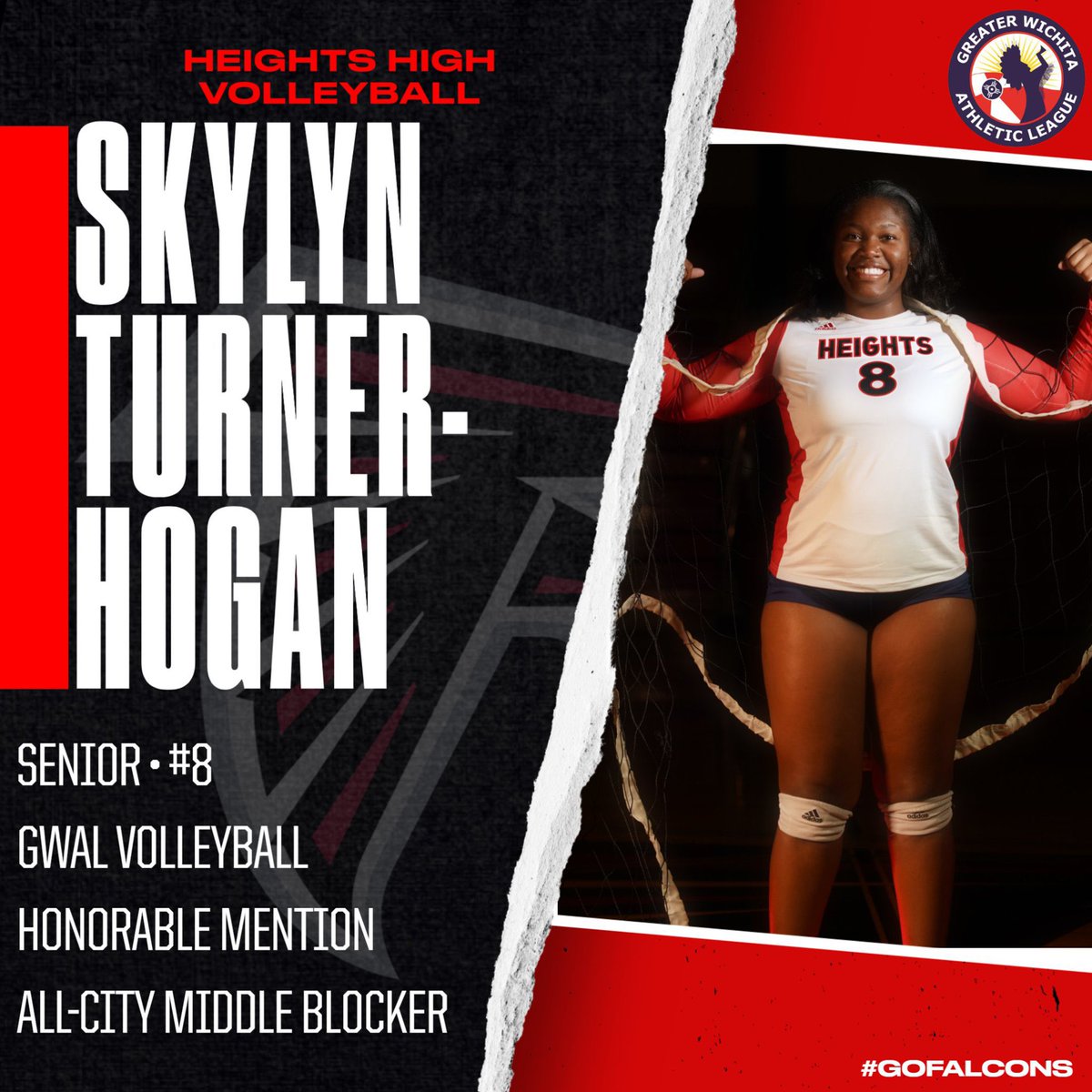 WHtsVolleyball's tweet photo. Congratulations to Sr. Skylyn Turner-Hogan on earning Honorable Mention All-City Greater Wichita Athletic League! @WhtsAthletics @FalconFlip92 @WHtsMedia https://t.co/oY8JUQMqqp