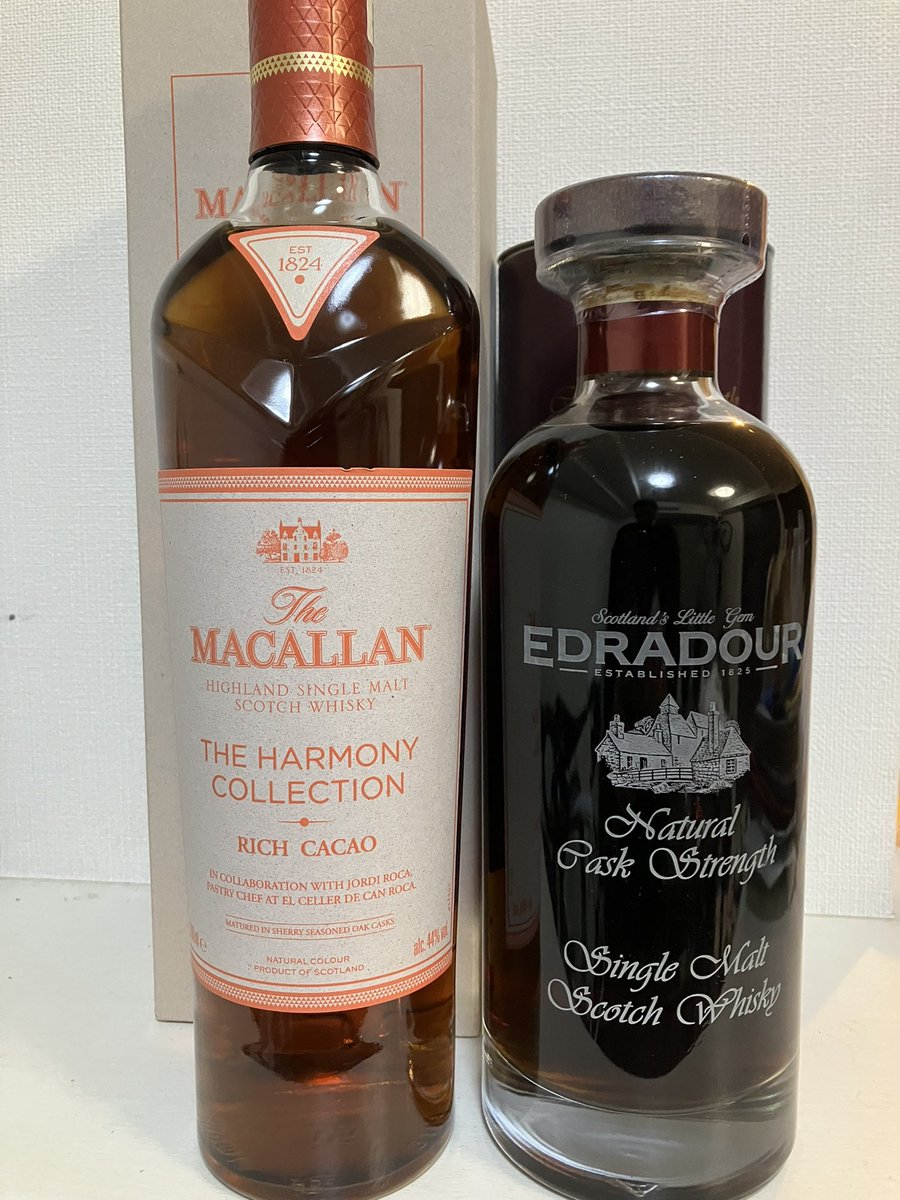 steeldrum_smith's tweet photo. マッカラン　ハーモニーコレクション
エドラダワー　イビスコシェリー
ここ10年くらいマッカランの劣化激しいけどこれはどうだろうなー
エドラダワーは逆に良くなった印象。好みによるか
#マッカラン
#エドラダワー https://t.co/pUflgoOaIZ