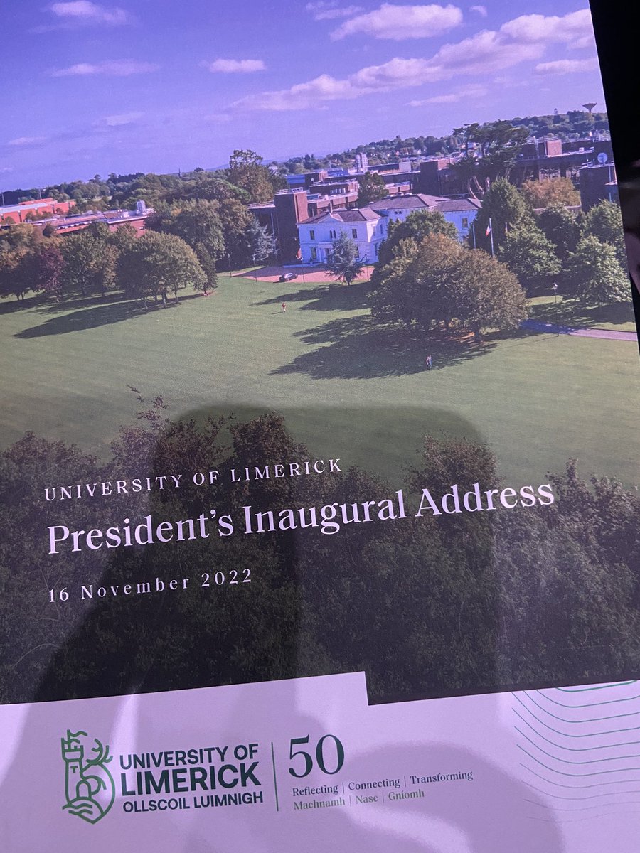 Wonderful to hear the vision and ambition outlined by President of <a href="/UL/">University Of Limerick</a> Professor Kirsten Mey at her inaugural address this afternoon.  <a href="/ibec_irl/">Ibec</a>