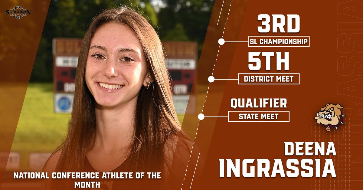 Congratulations to Deena Ingrassia-- Girls Cross Country National Conference Athlete of the Month in October! <a href="/SMFSports/">SMFSports</a>