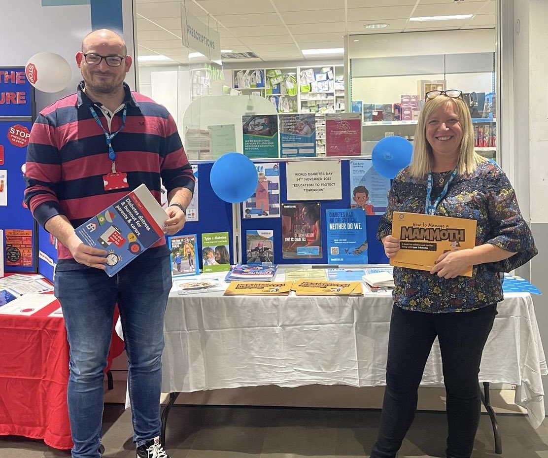#WorldDiabetesDay2022 <a href="/CHFTNHS/">Calderdale and Huddersfield NHS Foundation Trust</a> come and say hi at our stands across both sites!!