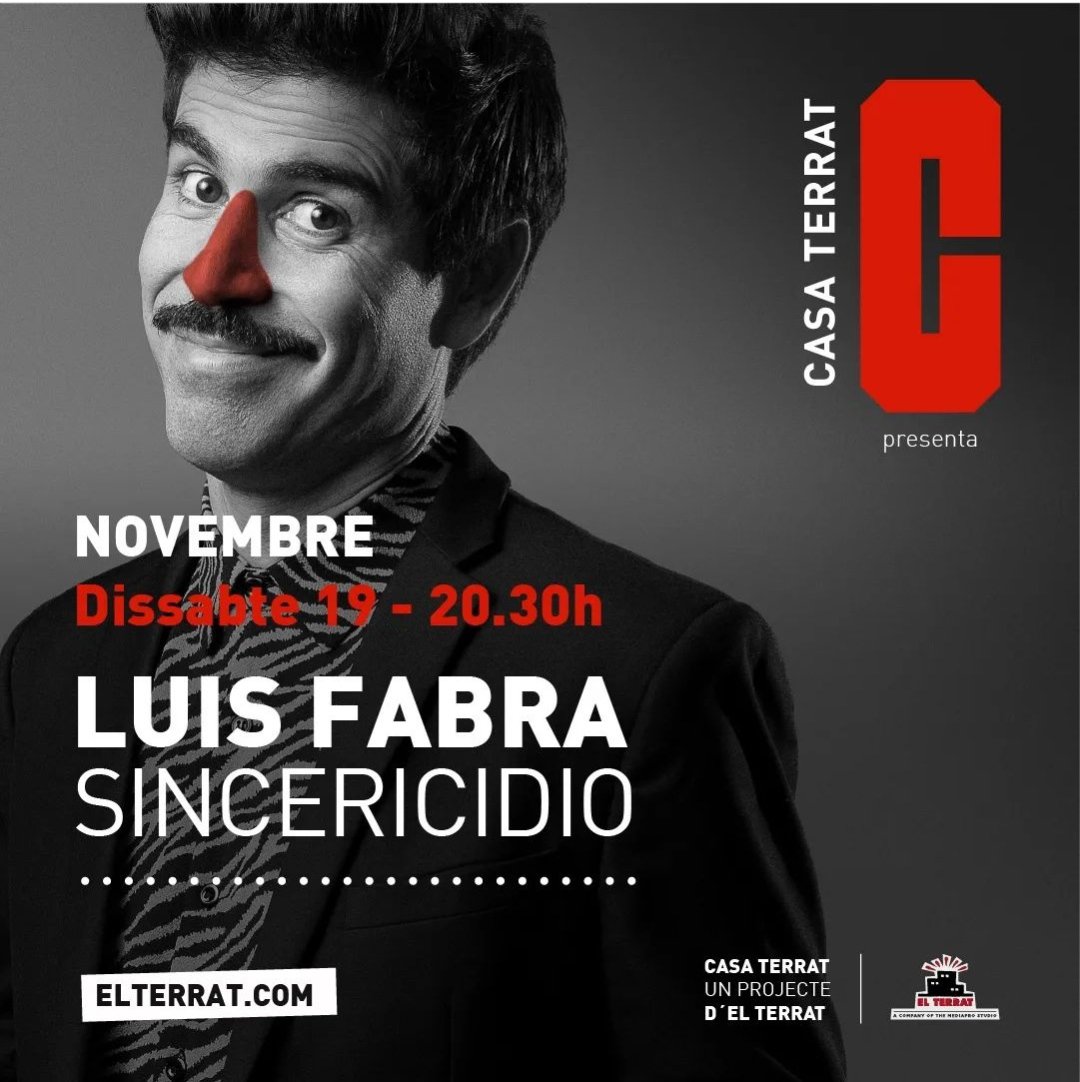 BARCELONA!
HOY ÚLTIMO DÍA para esto! 

Entradas:
casaterrat.4tickets.es/espectaculo/si…
Compra tu entrada hoy o quédate sin el mejor plan del capde (¿también se dice finde en catalán?) . Espero por vosotros que no.