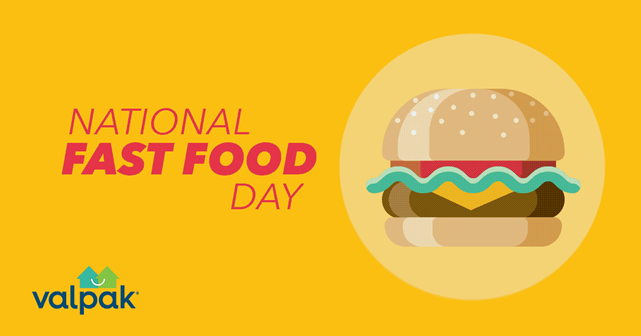 CValpak's tweet photo. Valpak consumers spend 24% more at fast-food restaurants! Burger, fries, taco or slice, get faster profits with Valpak! https://t.co/0hZ4bSKYQp 🍔🌭🌮🍕🍟Happy #NationalFastFoodDay! https://t.co/q2x4GQyldS