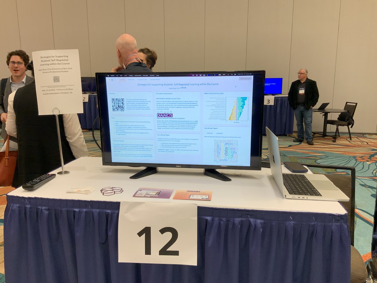 jbryer's tweet photo. Presenting at OLC Accelerate 2022. Strategies for Supporting Students’ Self-Regulated Learning within the Course. Poster and shiny app available here https://t.co/5tP3Uc0Xoq #OLCAccelerate22 @OLCToday https://t.co/gKvKMhl7KI
