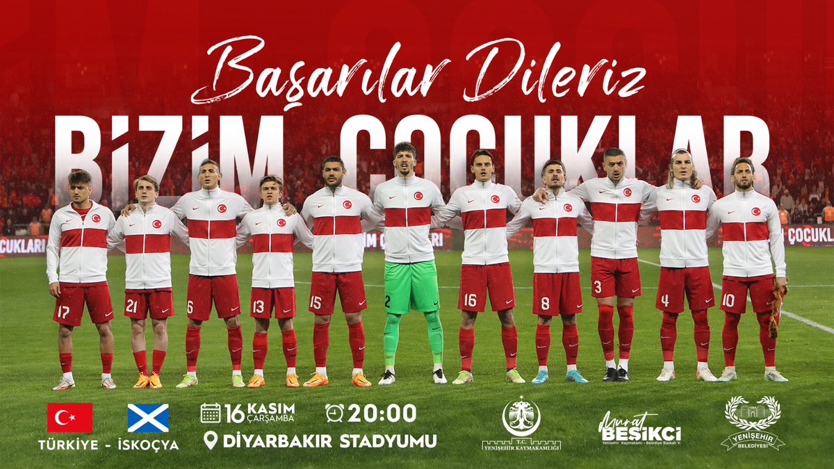 Medeniyetler Şehri #Diyarbakır'ımızda oynanacak milli takım karşılaşması için heyecanlıyız.

İskoçya ile Karşılaşacak Olan Milli Takımımıza Başarılar Dileriz. 🇹🇷

#MilliTakım #BizimÇocuklar
