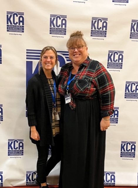 MercyAcademyJag's tweet photo. Mrs. Megan Kustes and Mrs. Sara Sills attended three a day conference with Kentucky Counseling Association last week. At this conference, they learned how to better serve our students' mental health. 
Don't forget to check out the new counseling website at
https://t.co/WwHHyh4EWS https://t.co/1eYIdxHTJA