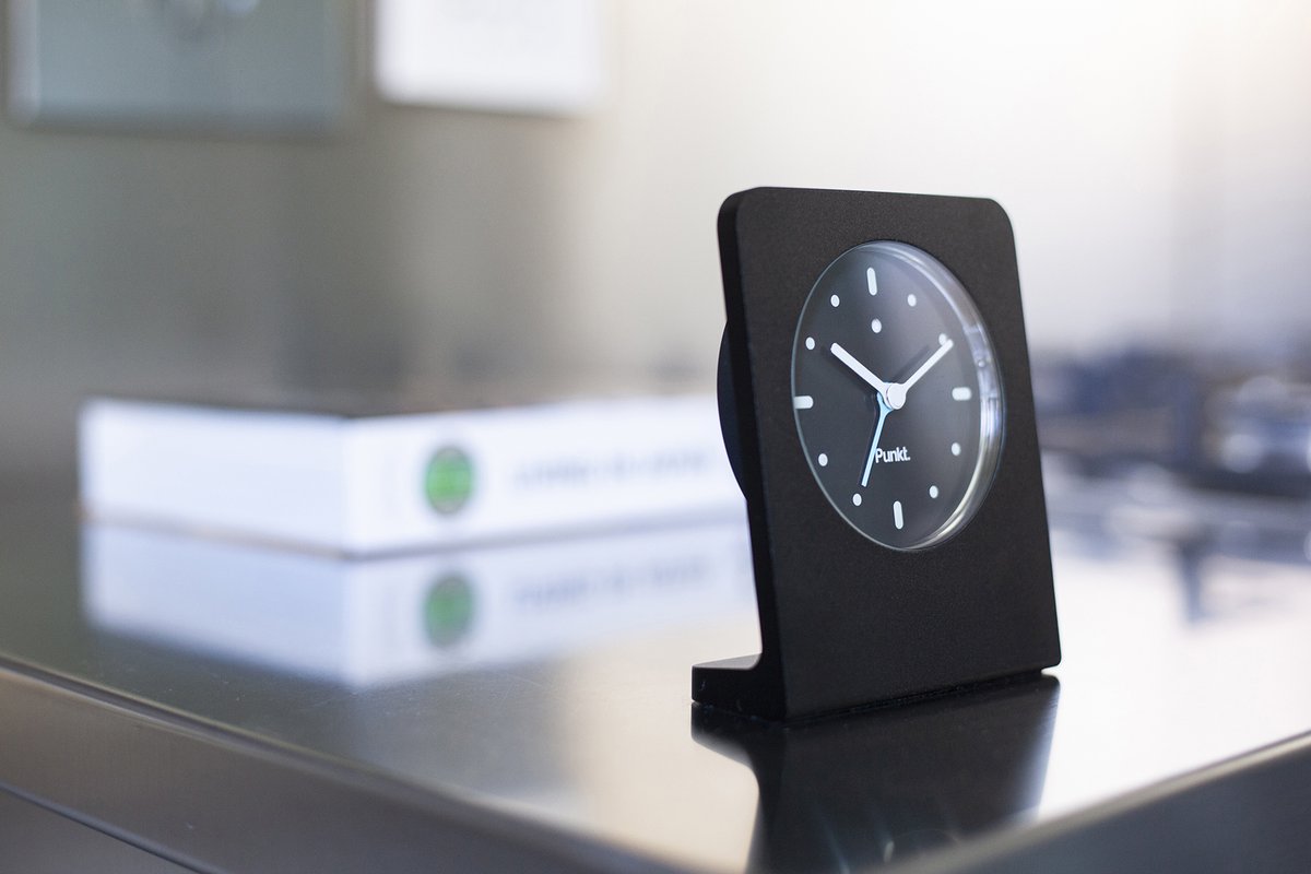 punkt's tweet photo. Punkt. AC02 alarm clock. Production has been shifted from China to Japan, where it is hand assembled for Punkt. by one of the country’s most long-established clockmakers. https://t.co/OW9UvD9kOk #technology_tamed #punktdesign #AnalogueTime #JasperMorrison #design https://t.co/zZO35IT3z4
