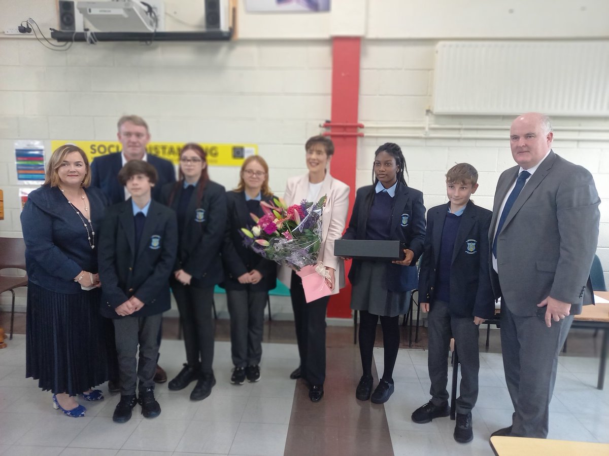NormaFoleyTD1's tweet photo. Thank you to the entire school community at @TemplemichaelC in Longford.  It was a pleasure to address the students, meet with the Leaving Certificate class among others and to see the ambitious plans you have for your school. https://t.co/5IeQshGQBP