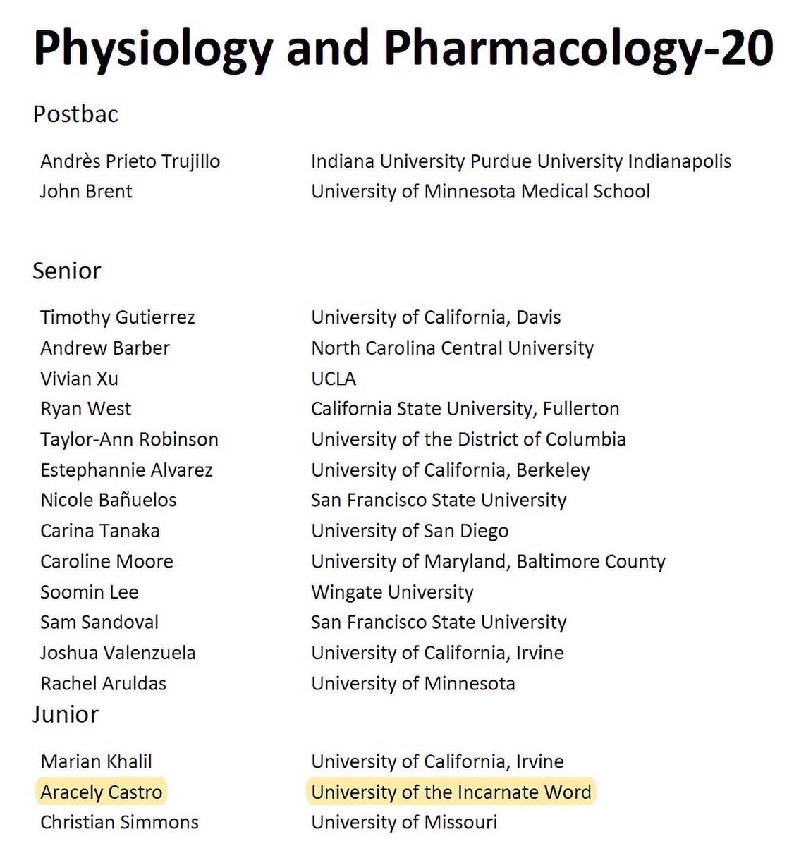 bmfphd's tweet photo. I’m so proud and elated that one of my #UIWFordLab research students, Aracely Castro, won an award for her poster presentation in the Physiology and Pharmacology section at #ABRCMS2022 !!!! 🥳🥳👏👏👏🤩🤩🏅🏆🔥 #UIWPride #undergraduateresearch #proudmentor https://t.co/BbDrOsPPQO