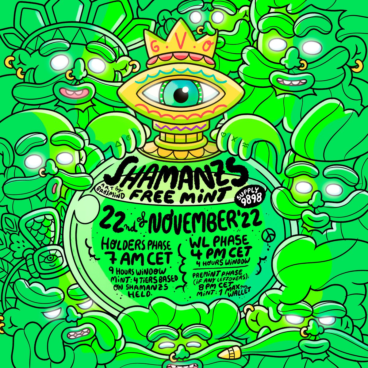 Shamanzs's tweet photo. 💚SHAMANZS FREE MINT 💚

22nd of November

All details you need to know on our medium article: https://t.co/Otw1qcEPoQ

Save the date 👁️ https://t.co/2R0Jxw8GSc
