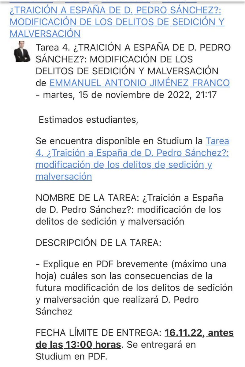 FerPablosRomo's tweet photo. Llevo 32 años impartiendo docencia en la Usal y ni una sola vez he mezclado mi ideología con mis clases. Por ello, cuando he leído esta 👇 barbaridad de un profesor de derecho de mi universidad, me pregunto si nuestros estudiantes merecen ser instruidos por alguien así. https://t.co/uNQSdq7pAB