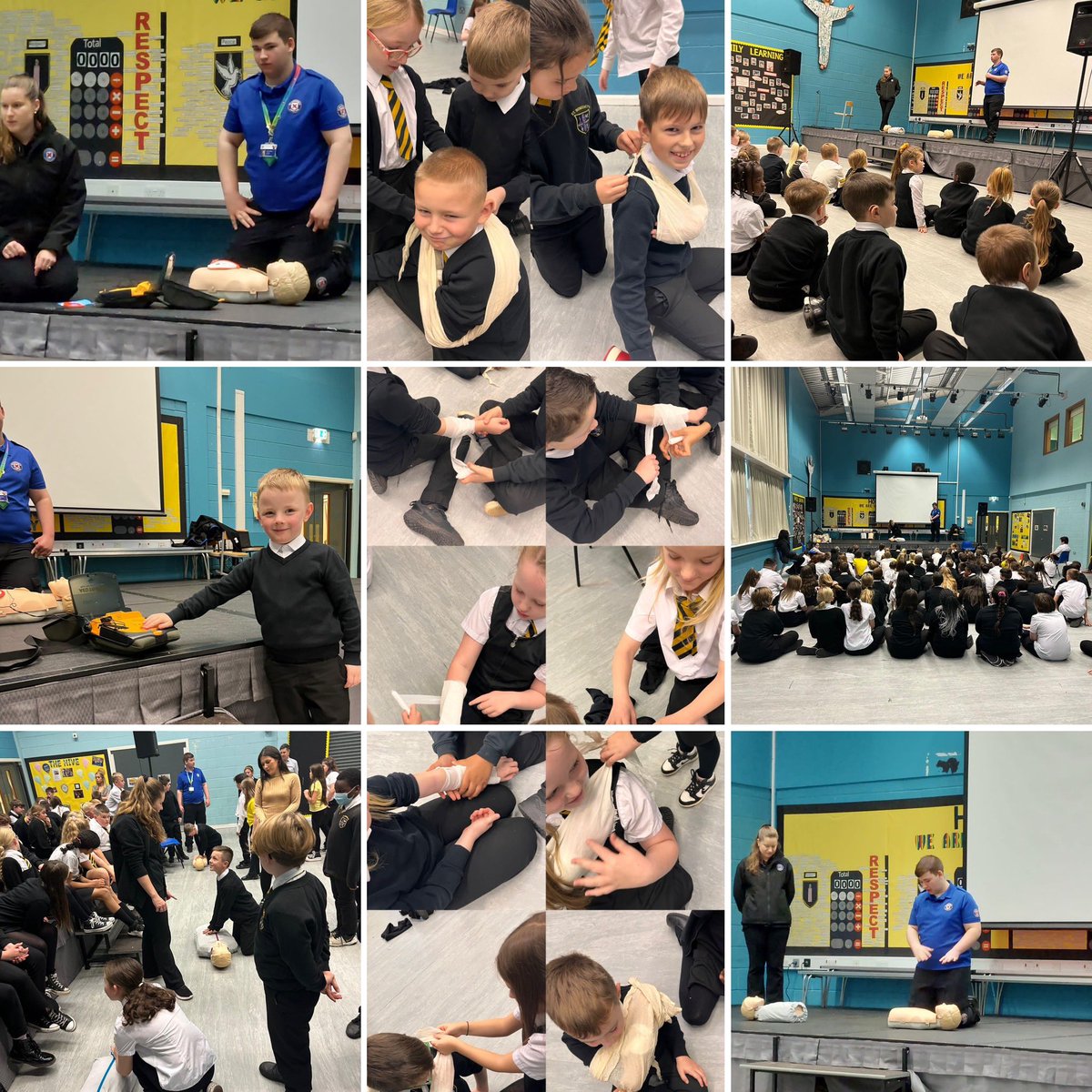 StBenedictsPS's tweet photo. A huge thanks to Aiden from St Andrew’s Hospice for delivering essential first aid training to all classes! 🤕 https://t.co/lcbws2BM9A