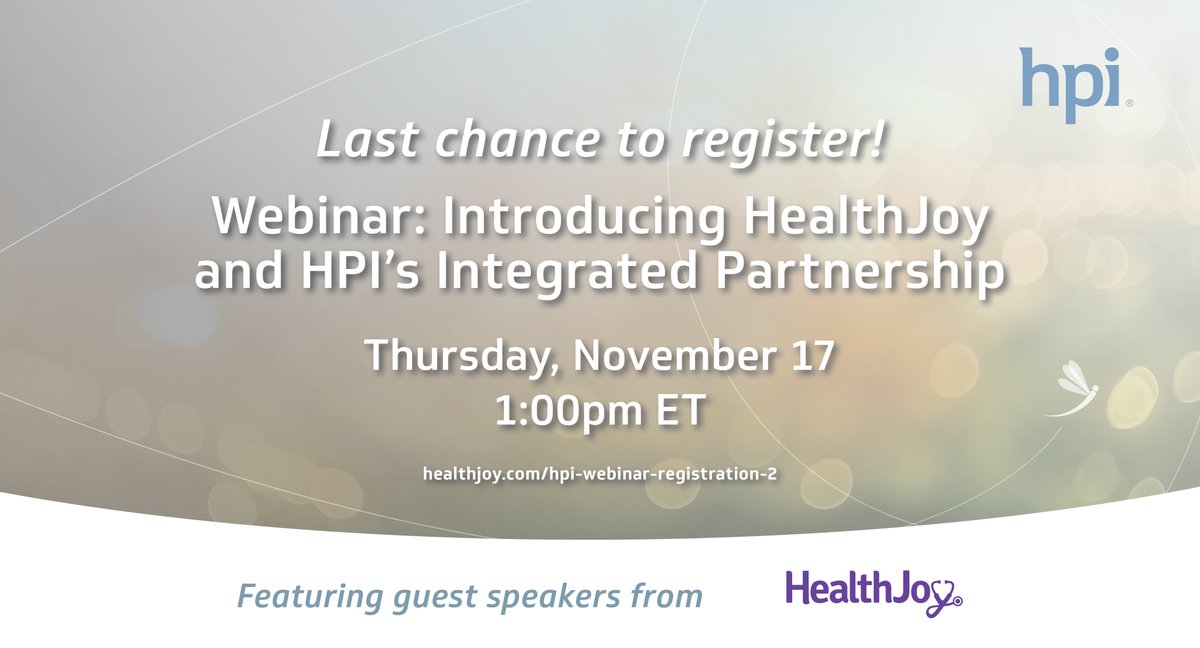 HealthPlansInc's tweet photo. Don’t miss this opportunity to hear about HPI and @Healthjoy's exciting new partnership—providing HPI clients access to HealthJoy’s integrated healthcare navigation platform.

Register today! https://t.co/J8ljHcB3sY https://t.co/u1GF0Bdaxh