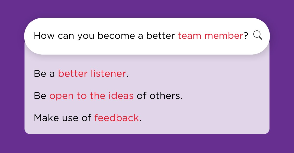 charteredmktr's tweet photo. With collaboration comes effective #teamwork. Get #tips and guidelines on how become a better team member: https://t.co/NQROd6sz0K
#Marketing #MarketingProfessional #CharteredMarketer https://t.co/vo31vSQouP