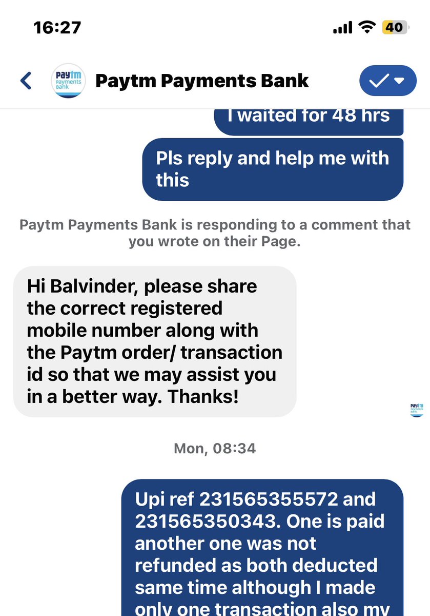 SehdevBalvinder's tweet image. @PaytmBank  I made a payment to pay my lazypay card but it’s was deducted twice at a same time one payment has been gone through however other never received by lazypay neither I got the refund for the same. Pls check picture ref Id mentioned there.