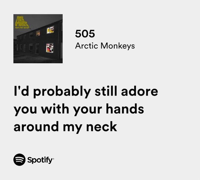 thesadbaby's tweet image. arctic monkeys / 505