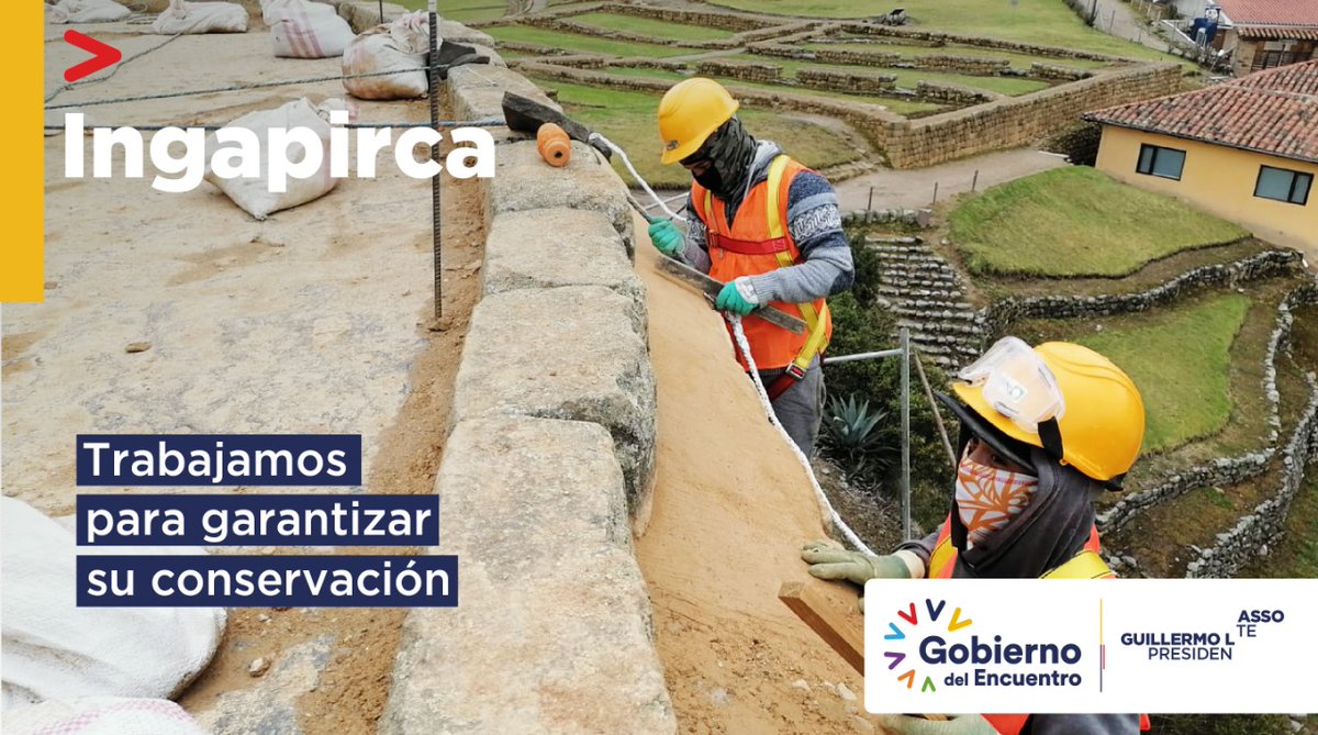 Avanzamos con los trabajos de conservación de la Elipse y Barranco del <a href="/ComplejoIngapir/">Complejo Arqueológico Ingapirca</a>, símbolo de identidad de los ecuatorianos.🇪🇨
Proyecto que cuenta con el financiamiento del programa del Fondo del Embajador para la Preservación Cultural <a href="/USembassyEC/">US Embassy Ecuador</a>.