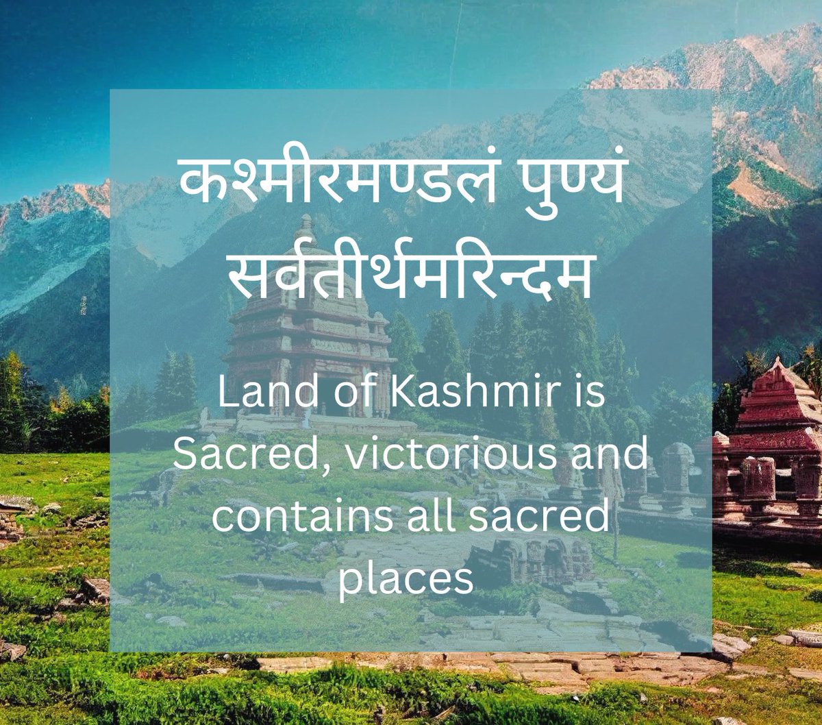 VedicWisdom1's tweet photo. The ancient Vedic land had Ashramas of great Rishis, it was center of learning, place where great Rishi Patanjali gave us Yoga Shastra, place where great works of Sanskrit Grammar were composed. 

#KashyapKaKashmir https://t.co/C6SsGax9oa