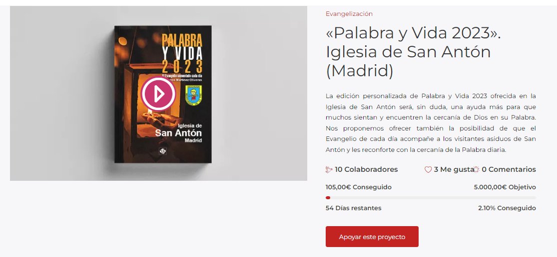 editorialPCL's tweet photo. Los proyectos o campañas con los que puedes colaborar:

🔸 #PalabraYVida 2023. Iglesia de San Antón
🔸 Suscripciones solidarias · @VidaReligiosa1 
🔸 Formación para monasterios
🔸 Materiales para la evangelización parroquial @intergentes_es 

🟠 https://t.co/4UcGouZ9LY https://t.co/yroOb01Oss