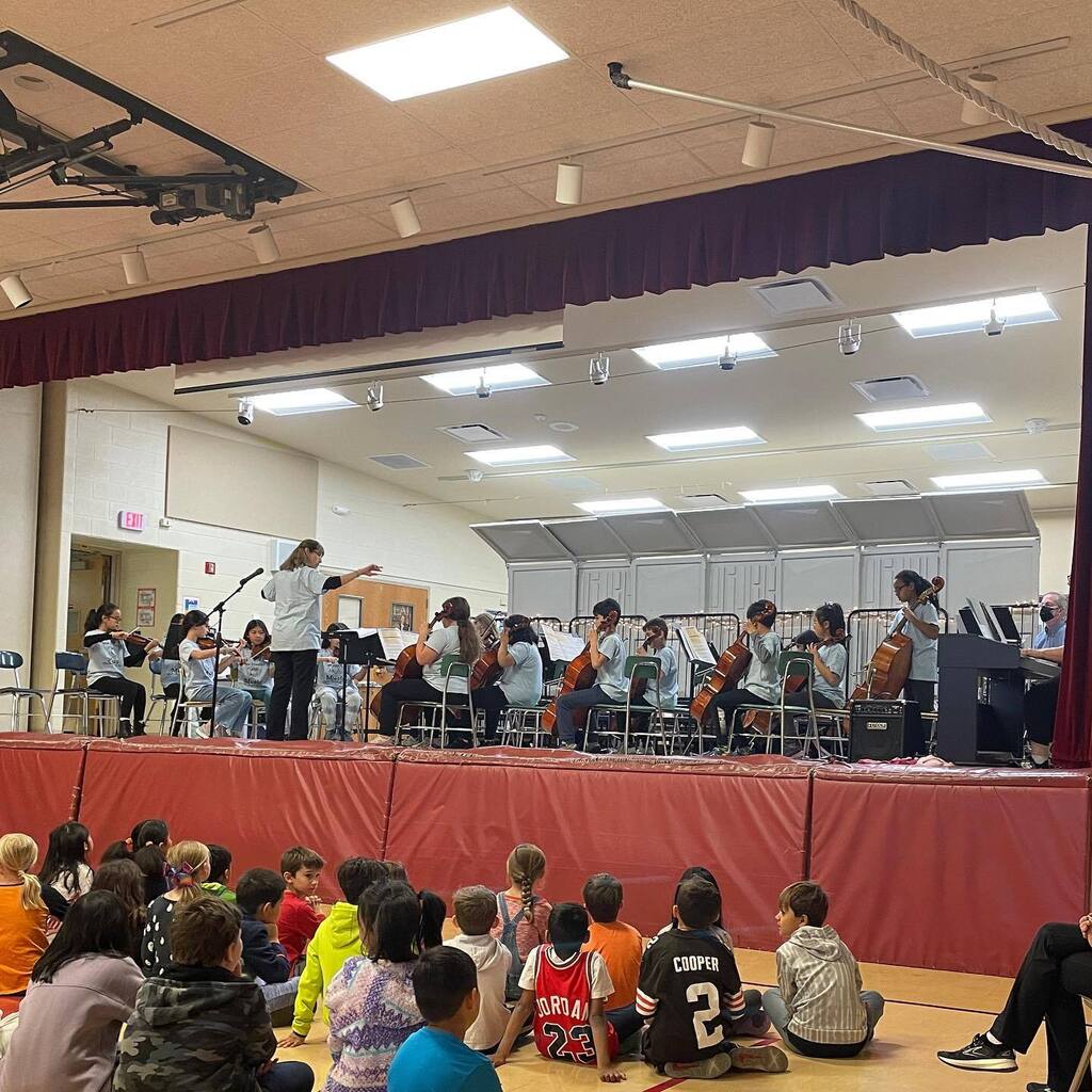 Such a treat to see strings in action this morning! #avocalearns