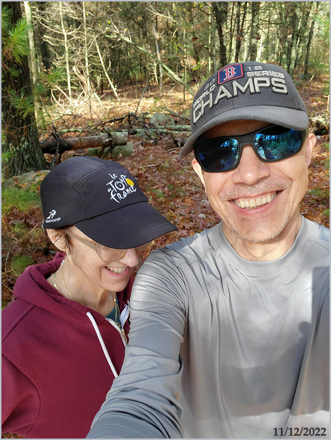 kpapai's tweet photo. Out for a nice walk in the woods with my wife a few days ago. RARE WARM weather for mid-November in Boston! https://t.co/Ed7Sz30GgS