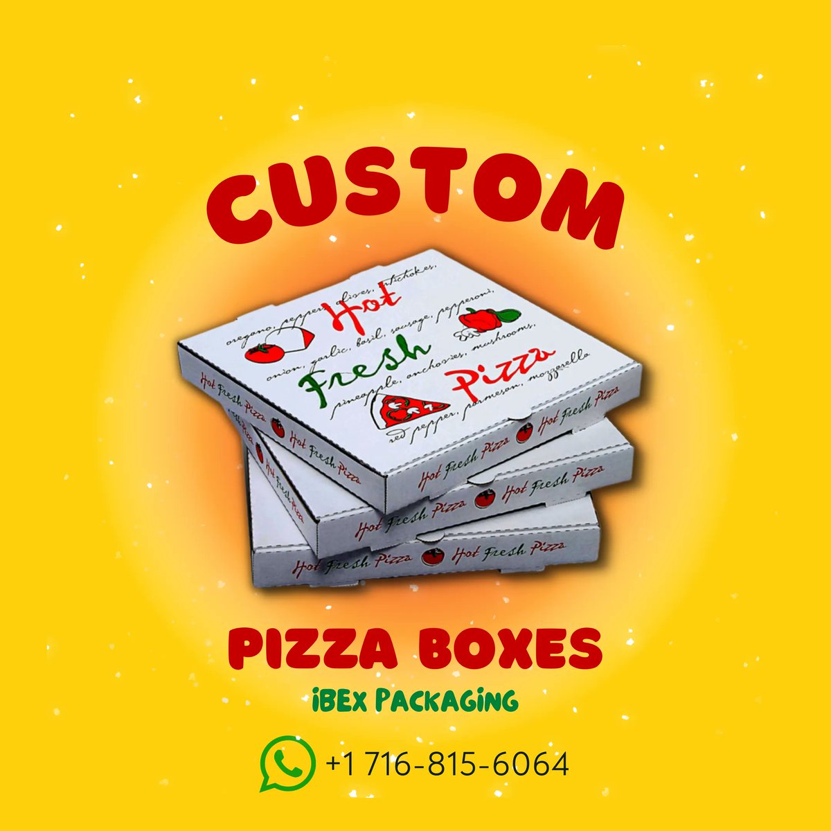 𝐏𝐈𝐙𝐙𝐀 𝐁𝐎𝐗𝐄𝐒 🍔
CALL NOW & GET FREE 100 BOXES ON AN ORDER OF 1000 BOXES 
WHATSAPP 👉 +1 716 815 6064 

#ibexpackaging #pizzapackagingboxes #pizzaboxes #pizzapackaging #pizzadeliveryboxes #deliveryboxes #takeawayboxes #disposableboxes #customboxes #packaging #boxes