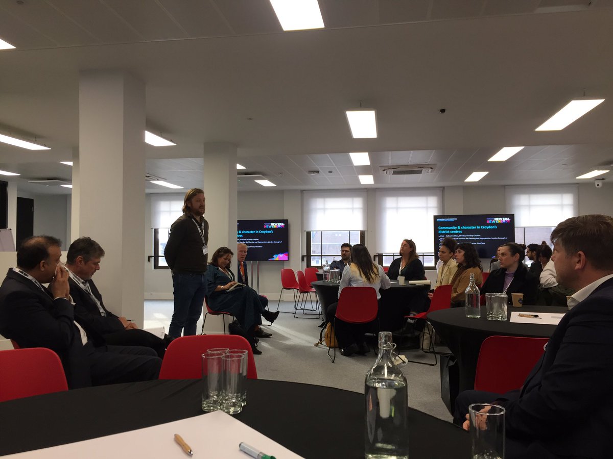 Always good to hear Joe Garner from NewPlace speak about #development &amp; #Coulsden. Sounds like Thameslink resulted in big improvements to the area but developers also need to focus on, mixed tenures as well as lifestyle &amp; amenity provisions to give people a reason to go &amp; to stay