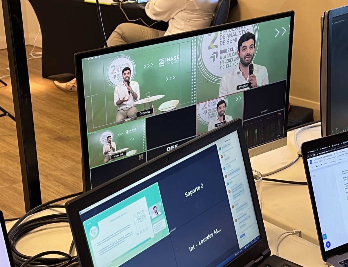 INASE_UY's tweet photo. 💬 Fabián Makowski presenta: del lote de #semillas a los estándares de #calidad ¿qué parámetros revisar? Semilla pura, materia inerte, otras semillas, malezas toleradas, germinación. Destaca cómo los estándares son garantía de calidad genética, física, fisiológica y sanitaria 🌱 https://t.co/YOAmRMVT05