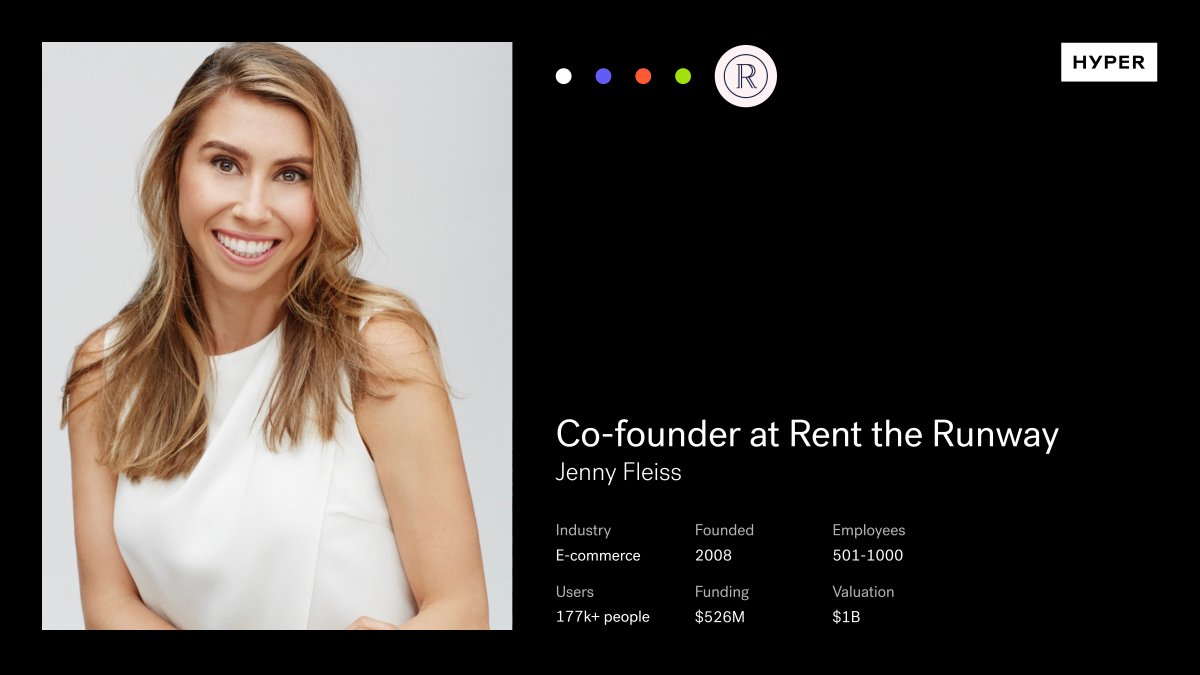 One more major announcement for Hyper Season 3…

The final Host joining us is <a href="/Jenny_RTR/">Jenny Fleiss</a>, co-founder of Rent the Runway.

I couldn’t be more excited that Jenny’s joining us as a Host.

More on Jenny and Season 3: