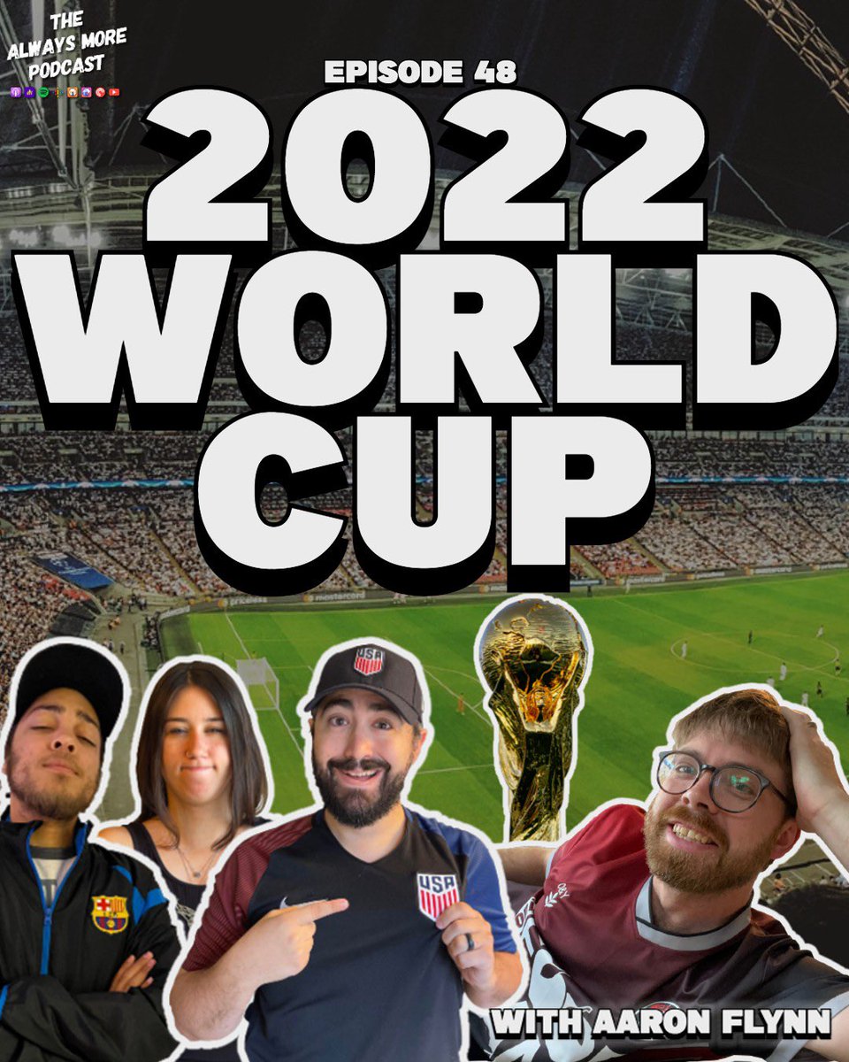 alwaysmorepod's tweet photo. Tim, Chris, and Harley get global discussing the World Cup with Always More Friend, Aaron Flynn. Also googly eyes, Uranus, and Papa Smurf.
•
Be sure to follow Aaron @AaronFlynn. Also check out https://t.co/8IBfsCE7mO for awesome jerseys! 
•
🎧 https://t.co/5CF4M2rfWM https://t.co/6BDOpbk5qR