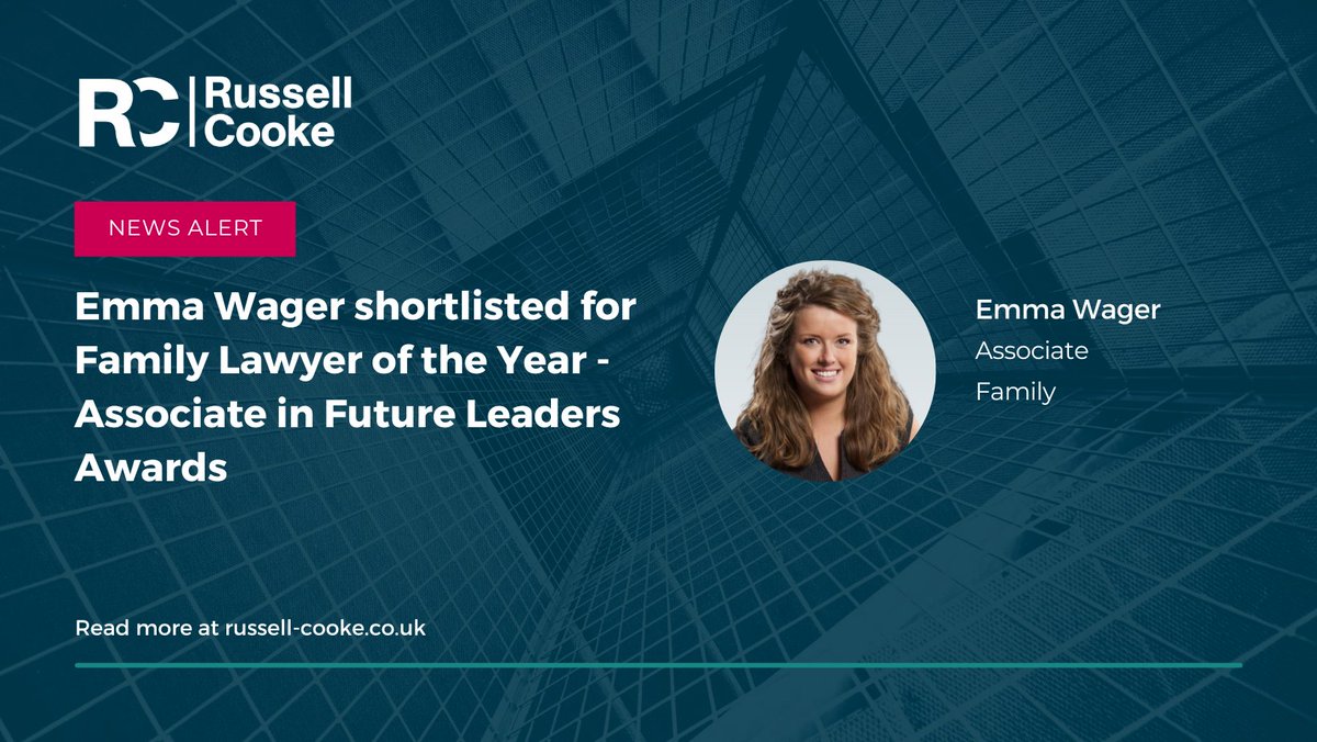 RussellCooke's tweet photo. Good luck to @EmmaWager who is shortlisted for Family Lawyer of the Year - Associate of the Year in tonight's CityWealth Future Leaders Awards! ๐ช๐ช๐ช #FutureLeadersAwards #FamilyLawyerOfTheYear #familylaw #AssociateOfTheYear https://t.co/2VGQIrJVSR