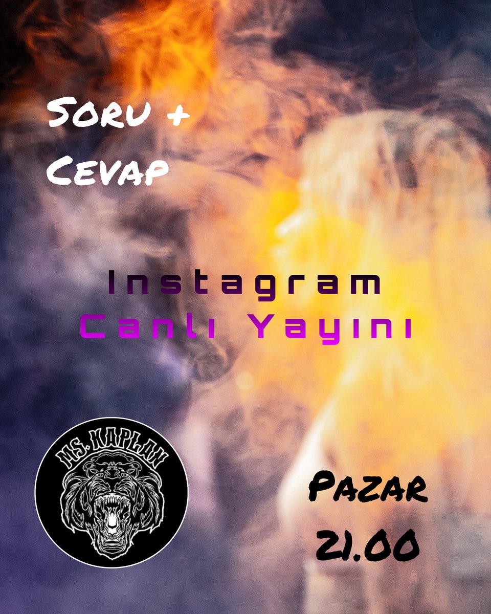 mskaplan__'s tweet photo. Bu Pazar 21.00’de Instagram Canlı Yayını yapıyoruz, hem sohbet edeceğiz hem de gelen soruları cevaplayacağız.
Herkesi bekliyoruz. ☄️ #kaplandiaries
#liveqanda #iglivestream #instagramlive #instagramlivestream #qanda #sorucevap https://t.co/llRA8HPb9D