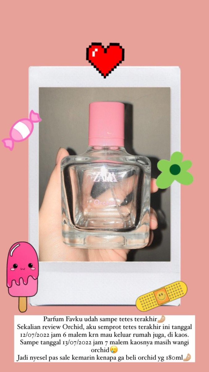 sechuil's tweet photo. @ohmybeautybank Aku pake zara orchid udh mau 2 tahun, ga pernah ganti. Wanginya fresh floral, soft sih sebenernya kaya cepet ilang kalau outdoor, tp dia nempel di kulit jd enak gitu kaya wangi tubuh sendiri. Tinggal respray doang pokoknya luvv, wonderrose buat dibawa ke tas gitu ini manis bgt. https://t.co/9me3E8TFrd