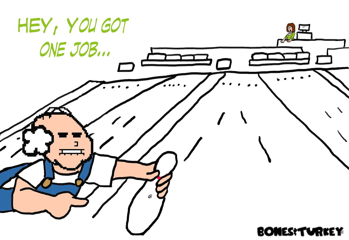 Take it easy, Wayne...🤣 #bonesandturkey #bowling #webcomic  #ilovebowling