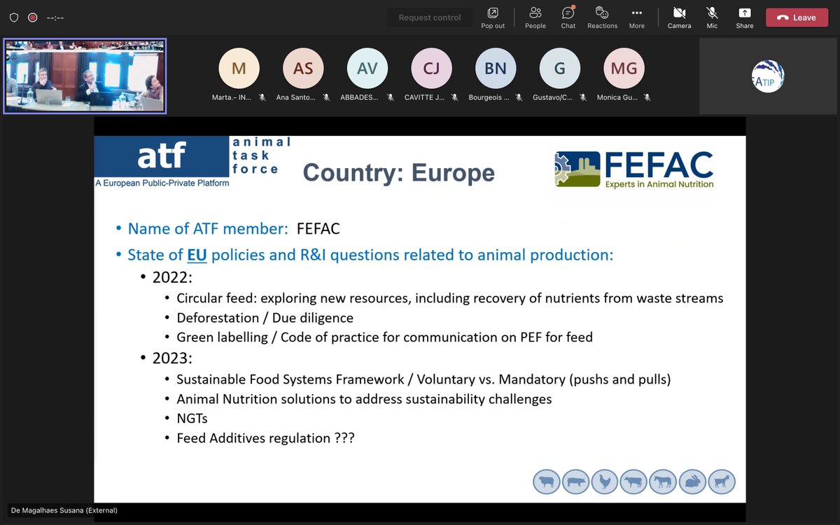 EATIP_eu's tweet photo. Great to engage with @AnimalTaskFrc &amp; colleagues today for sector updates + consideration of #SRIA.  Collective #research challenges &amp; needs identified include PEF, climate &amp; circularity. And relying on imports cannot be the answer to future🇪🇺 food! #FarmedintheEU
🌊🐟🐚🦪🌱💪 https://t.co/zA97nookHg