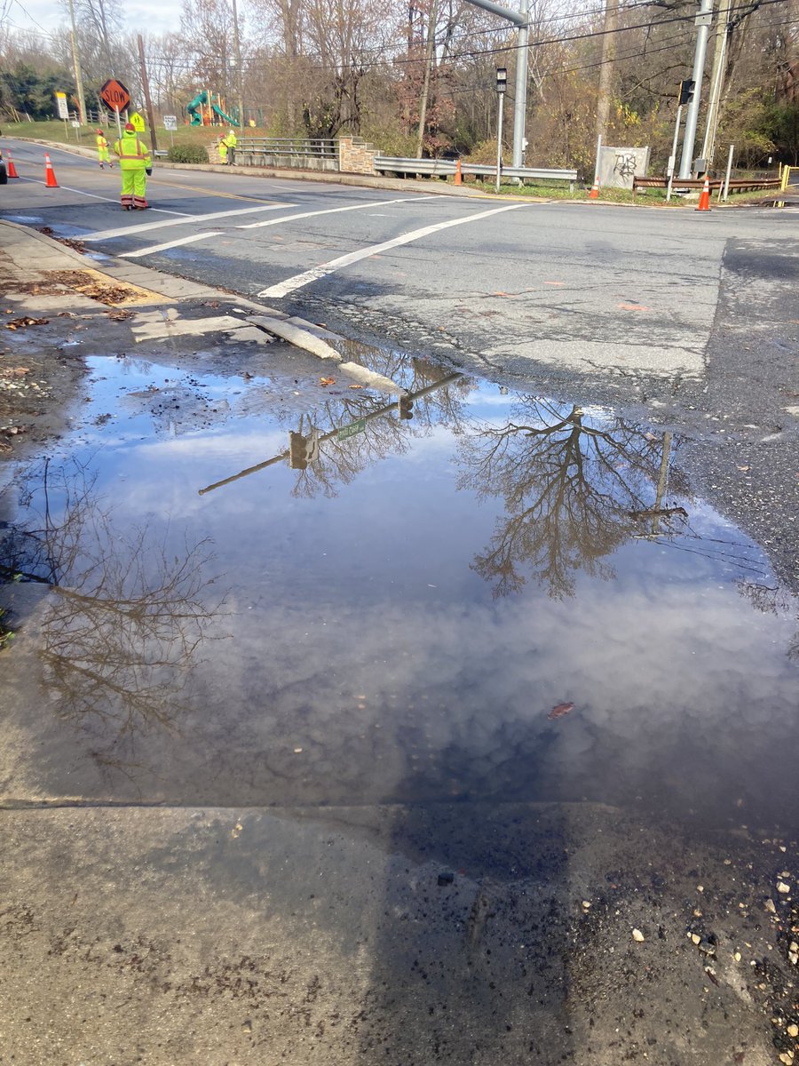 emberger1's tweet photo. @TulkinAnnie @MCDOTNow @MontgomeryCoMD @MyGreenMC @tomhucker @EvanMGlass @PurpleLineMD @LCharkoudian Just following up—what’s the plan to address this hazardous puddle. This photo was just taken. https://t.co/wnsagQtCkA
